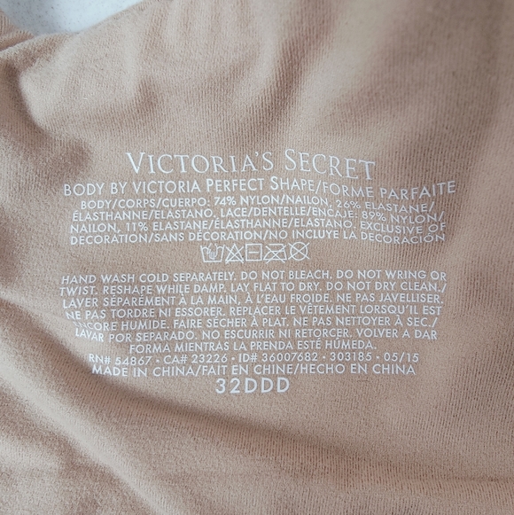 Victoria's Secret Body by Victoria Tan Lace Perfect Shape Lined Bra, 32DDD - Picture 6 of 10